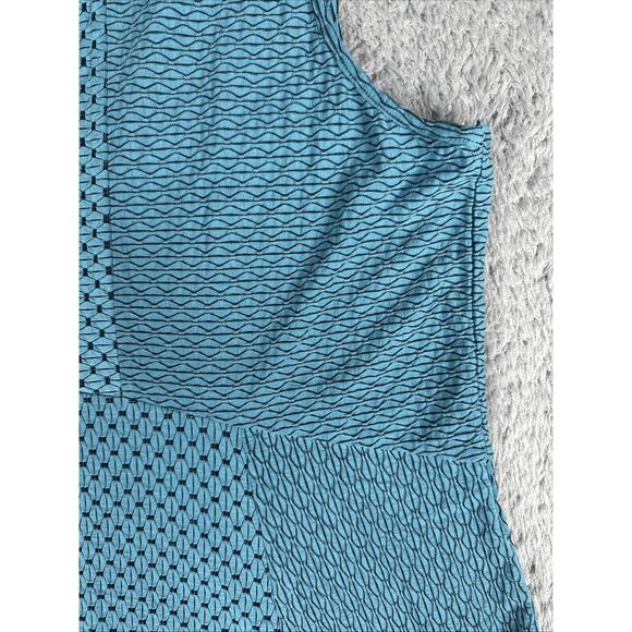 Habitat Women's Sleeveless Tank Top XL Teal Black Geometric - Picture 3 of 10